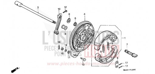 PANNELLO FRENO POSTERIORE (VT1100C) VT1100CS di 1995